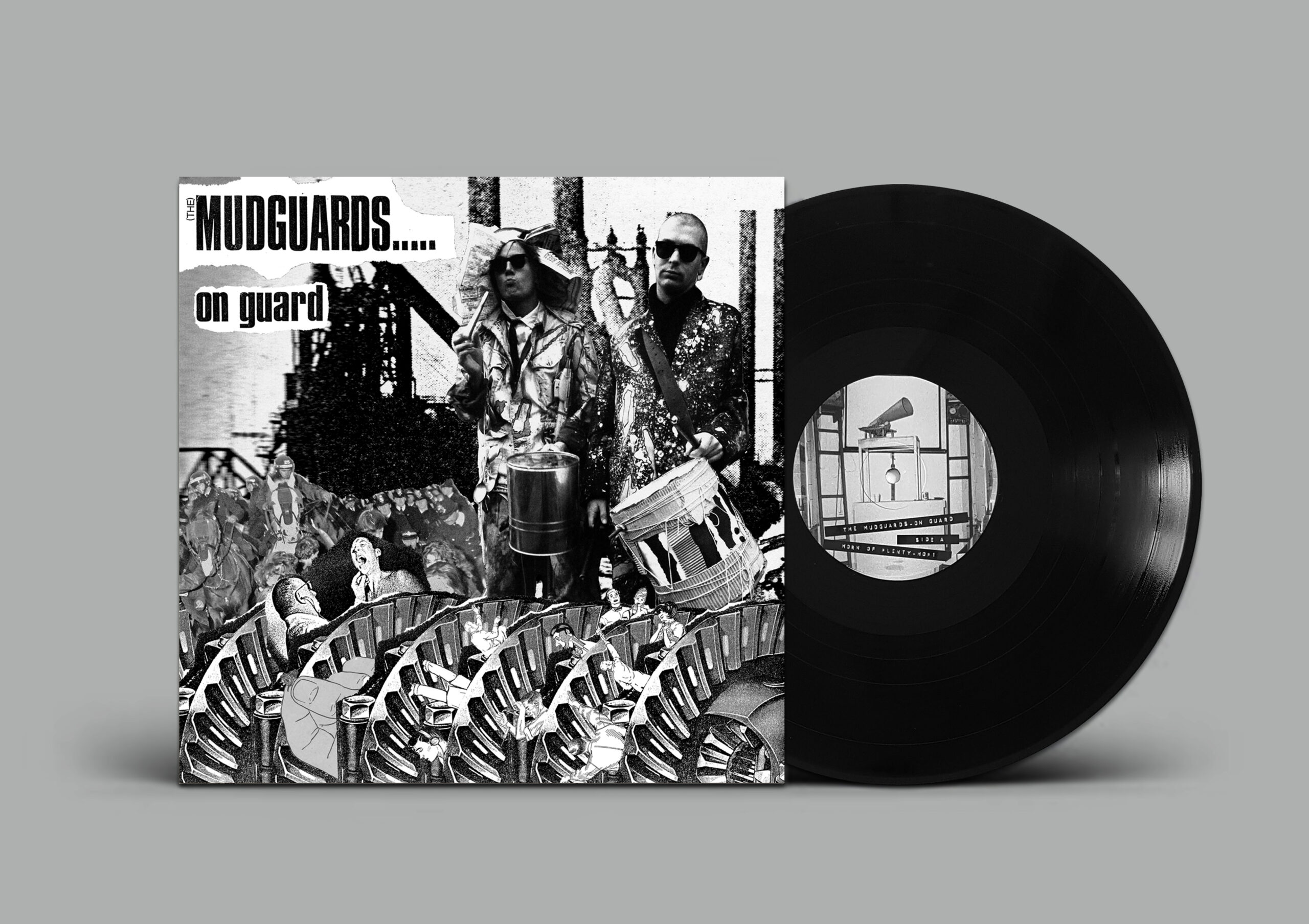(The) Mudguards On Guard (Horn of Plenty, 2018) Record cover design by Karolina Kołodziej (Kolography).